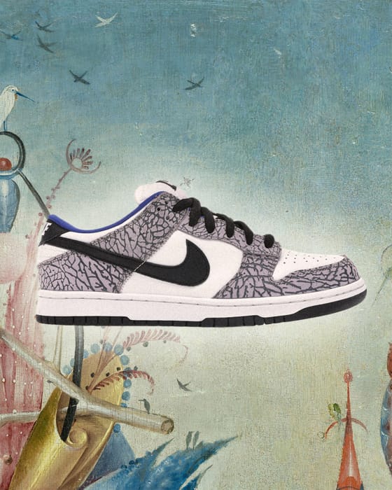 50 samyh znachimyh krossovok Nike Dunk v istorii 3. Supreme x Nike SB Dunk Low White Cement Black Cement 1