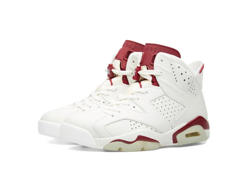 air jordan 6 white and maroon