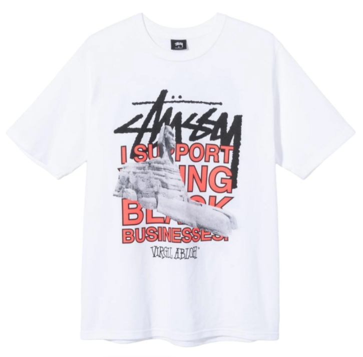Stussy x Virgil Abloh World Tour Collection T Shirt White 1