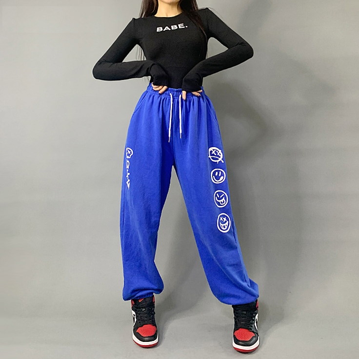 2020 Hip hop Style Sweatpants Blue 1