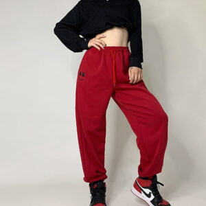 2020 Smile Hip hop Style Sweatpants Red 2