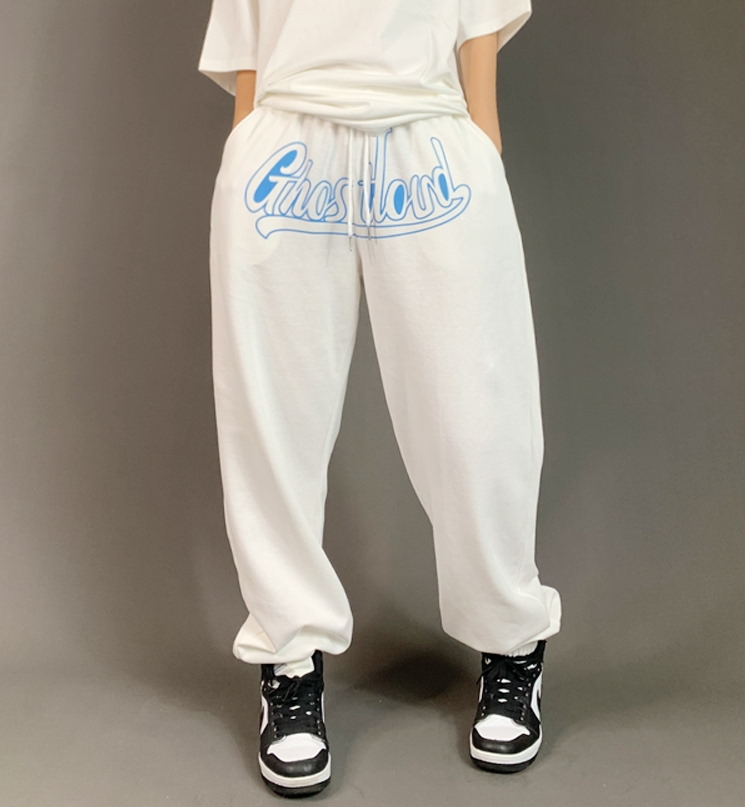 2021 Ghostland Hip hop Style Sweatpants White 1