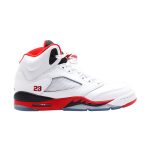 White/Fire Red-Black