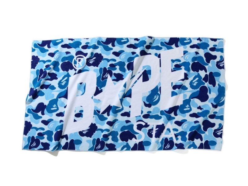 BAPE ABC Camo Bapesta Beach Towel Blue 1