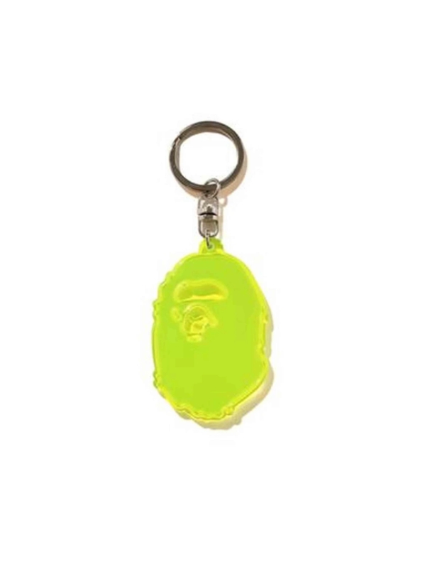 BAPE Ape Head Reflective Keychain FW20 Yellow 1