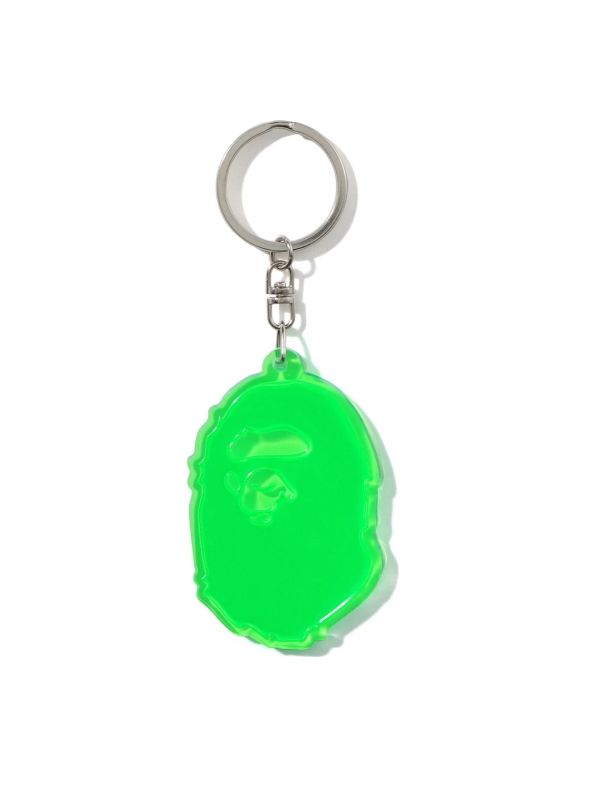 BAPE Ape Head Reflective Keychain Green 1