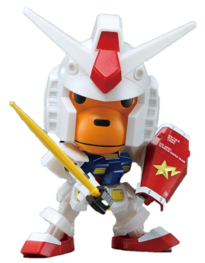 BAPE Baby Milo RX 78 2 Gundam Toy White 1