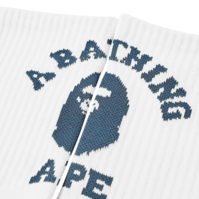 Спортивные носки BAPE College Socks White/Navy