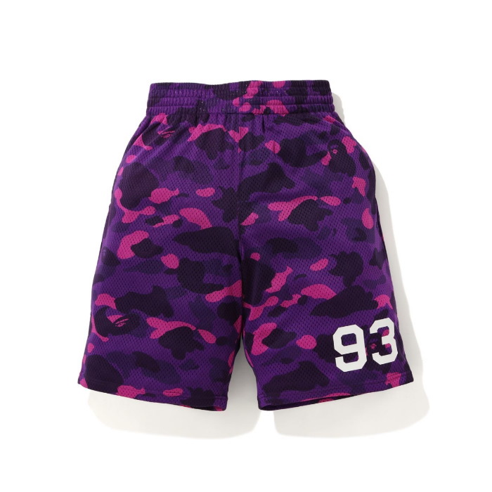 BAPE Color Camo Mesh Basketball Shorts Purple 1