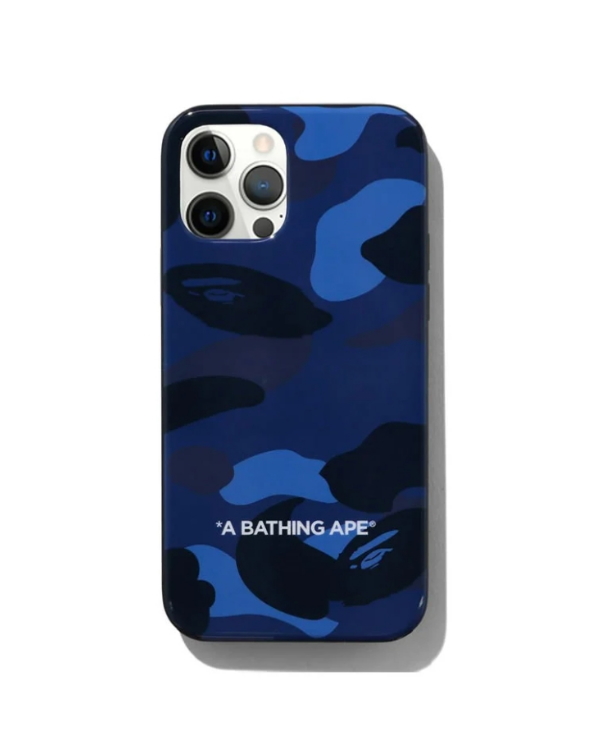 BAPE Color Camo iPhone 12 12 Pro Case Navy 1