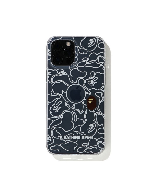 BAPE Neon Camo iPhone 12 12 Pro Case Clear 1