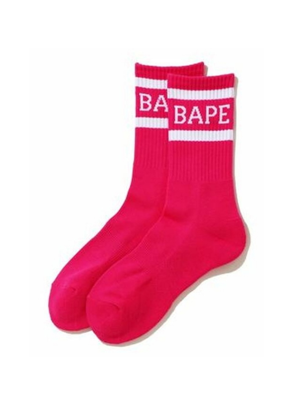 BAPE Neon Socks Pink 1