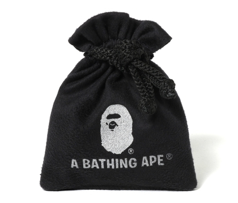 Ожерелье BAPE Rhinestone Ape Head Necklace Silver