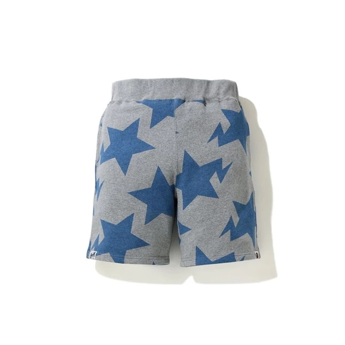 BAPE STA Pattern Sweat Shorts Gray Blue 1