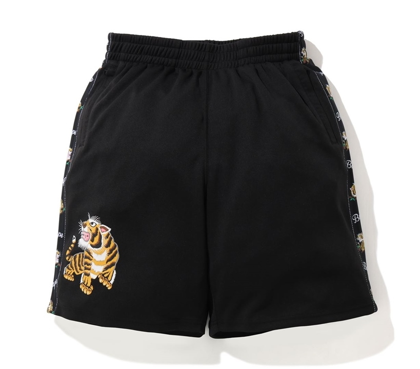 BAPE Tiger Jersey Wide Shorts Black 1