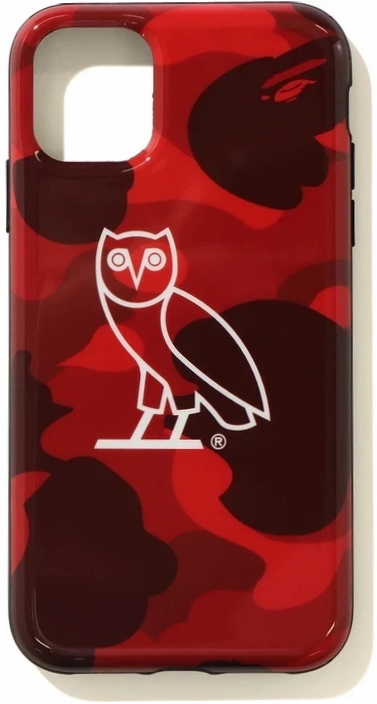 BAPE x OVO Color Camo Iphone 11 Pro Case Red 1
