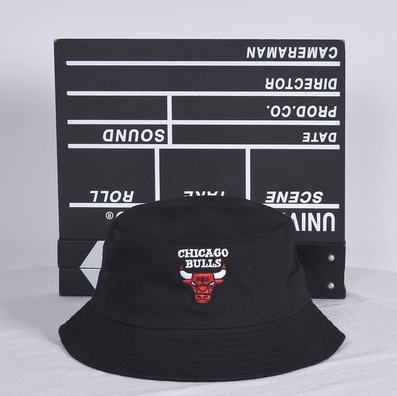 NBA Chicago Bulls Bucket Hat Black White 1