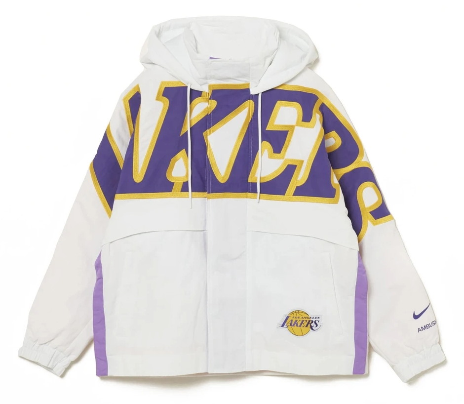 Nike x Ambush NBA Collection Lakers Jacket White Purple Gold 1