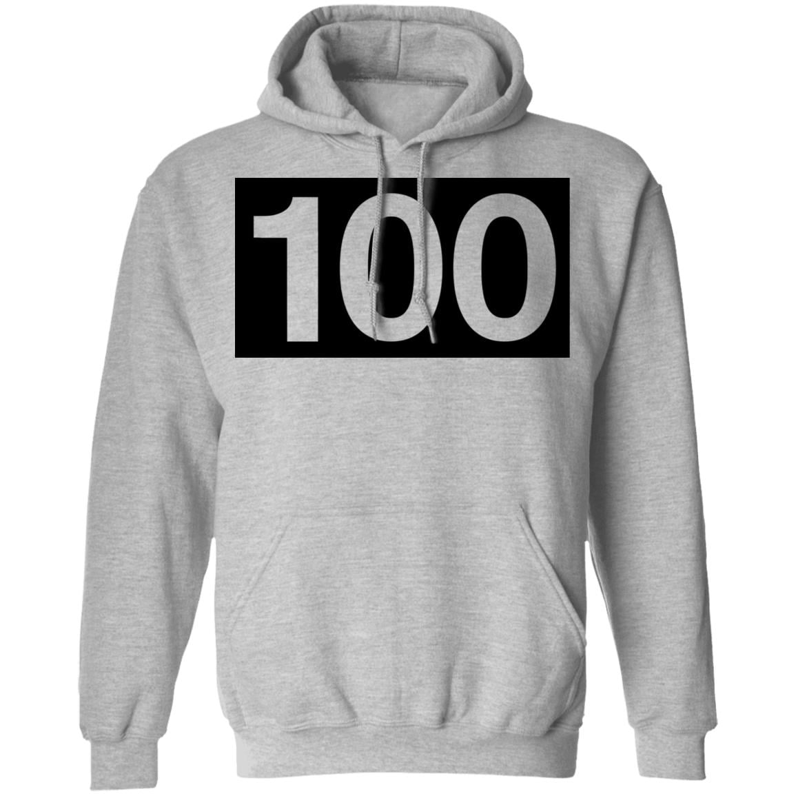 100 Thieves Numbers Hoodie Grey