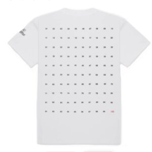 100 Thieves Numbers T shirt White 3