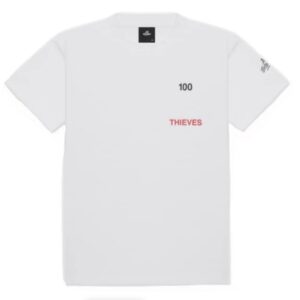 100 Thieves Numbers T shirt White