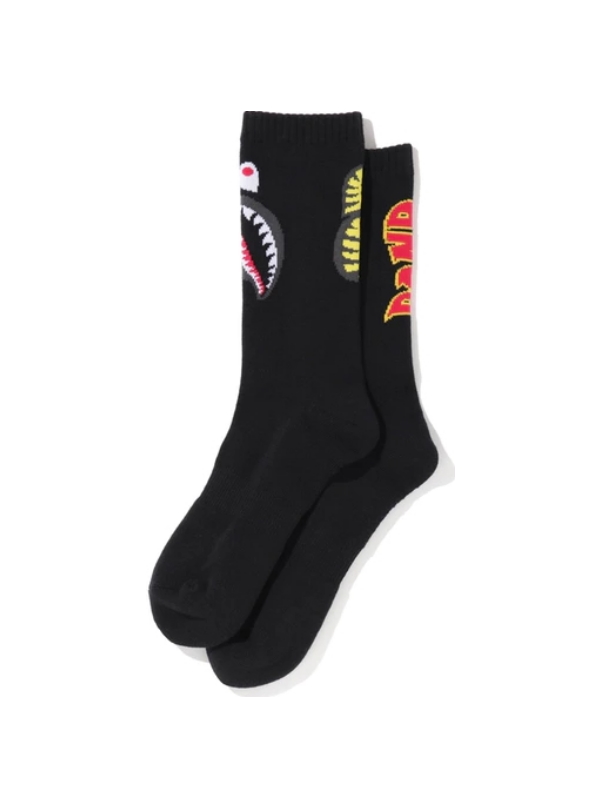 BAPE 2nd Shark Socks Black 1