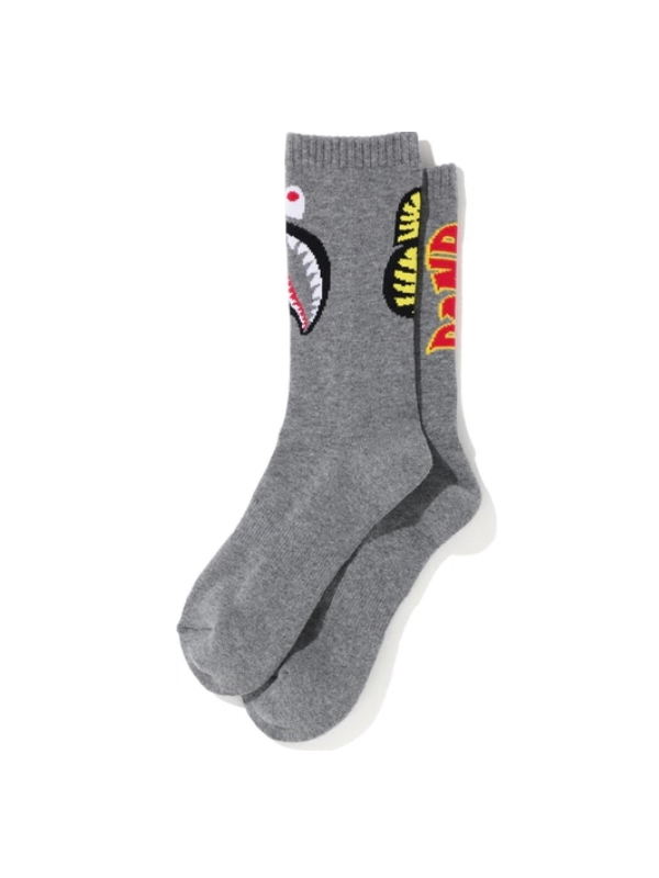 BAPE 2nd Shark Socks Grey 1