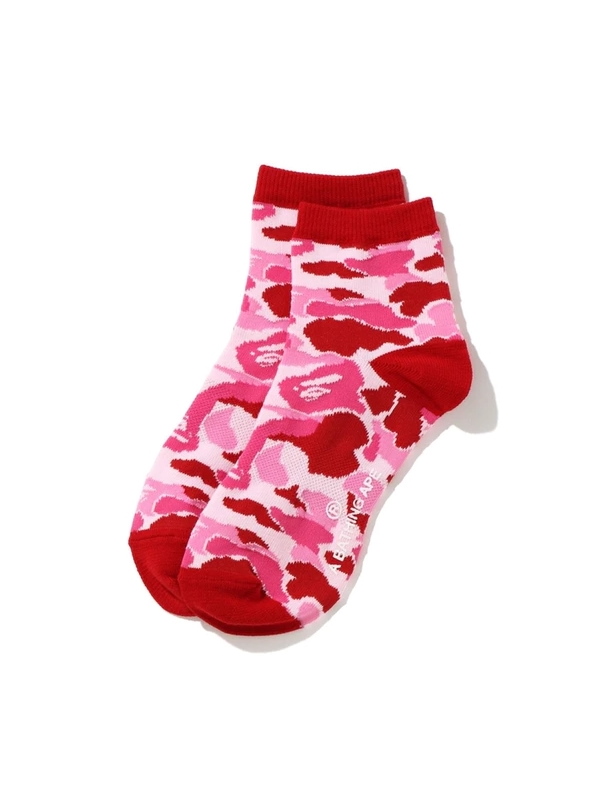 BAPE ABC Camo Ankle Socks SS20 Pink 1