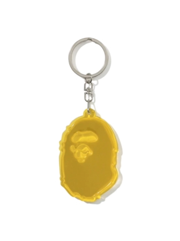BAPE Ape Head Reflective Keychain Yellow 1