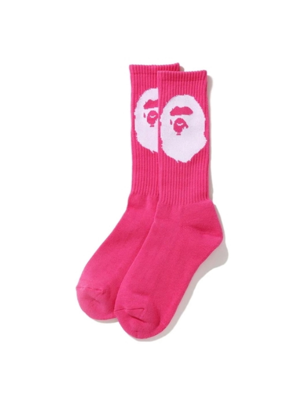 BAPE Big Ape Head Socks Pink 1
