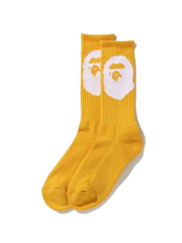 BAPE Big Ape Head Socks Yellow 1