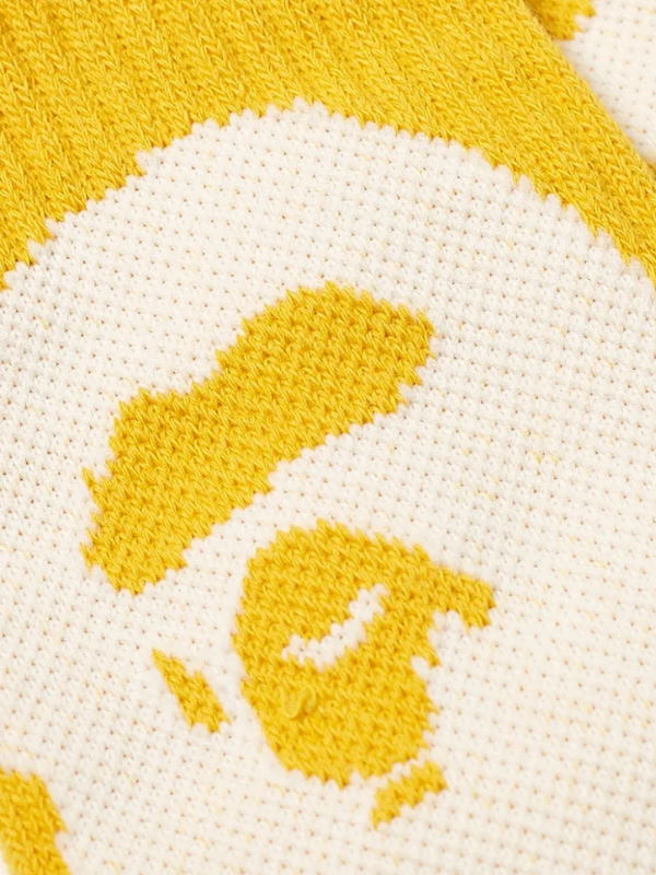 Спортивные носки BAPE Big Ape Head Socks Yellow
