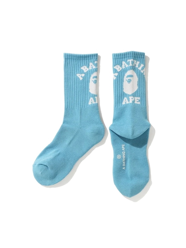 BAPE College Socks Light Blue 1