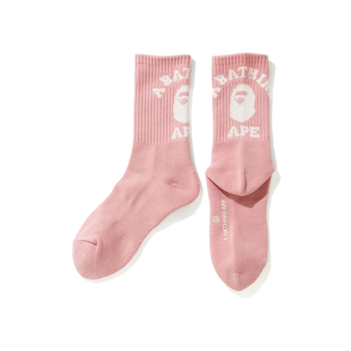 BAPE College Socks SS20 Pink 1