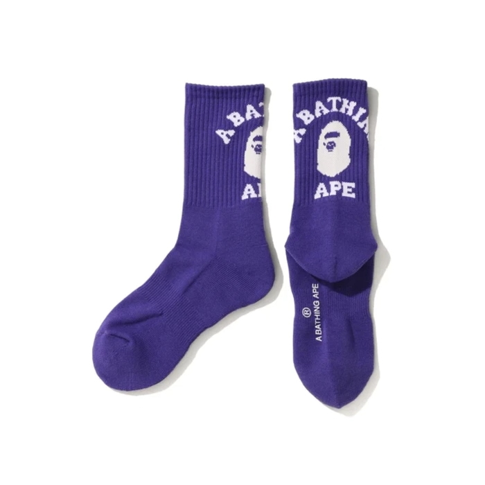 BAPE College Socks SS20 Purple 1