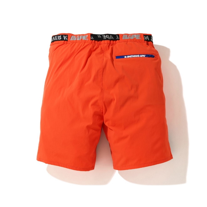 Спортивные шорты BAPE Color Block Nylon Belt Shorts Orange
