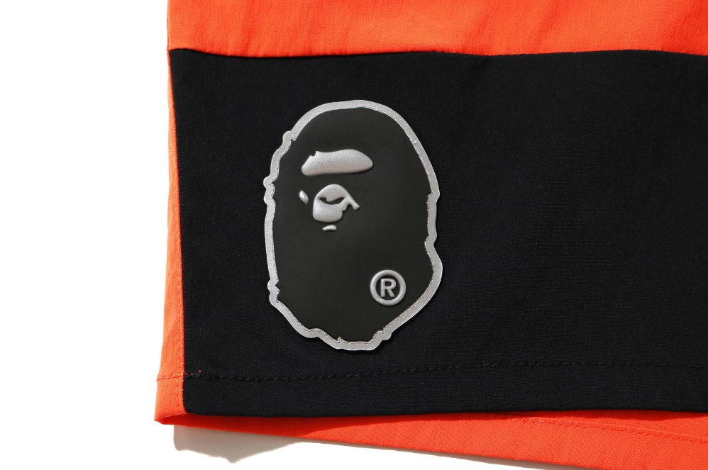Спортивные шорты BAPE Color Block Nylon Belt Shorts Orange