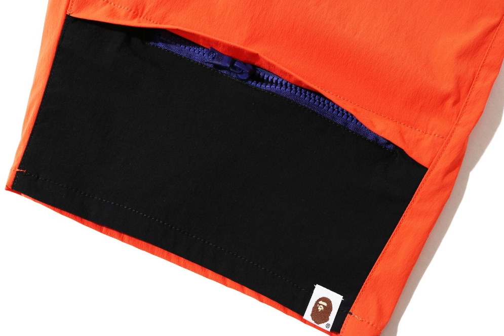 Спортивные шорты BAPE Color Block Nylon Belt Shorts Orange