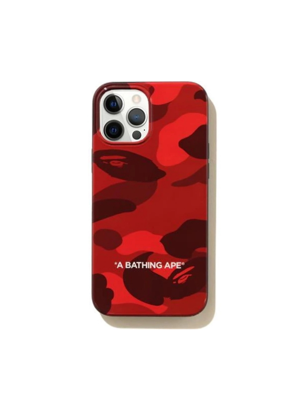 BAPE Color Camo iPhone 12 Pro Max Case Red 1