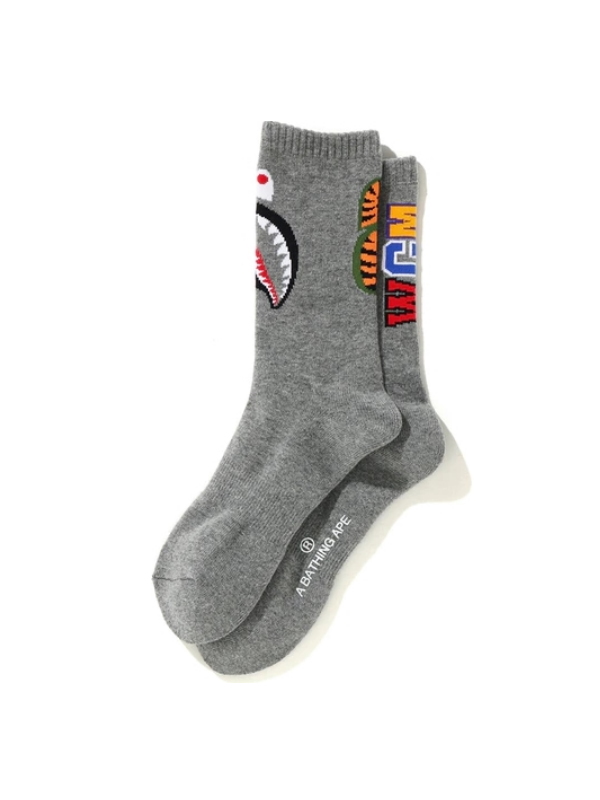 BAPE Shark Socks Grey 1