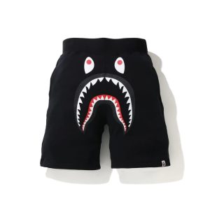 BAPE Shark Sweat Shorts Black Black 1