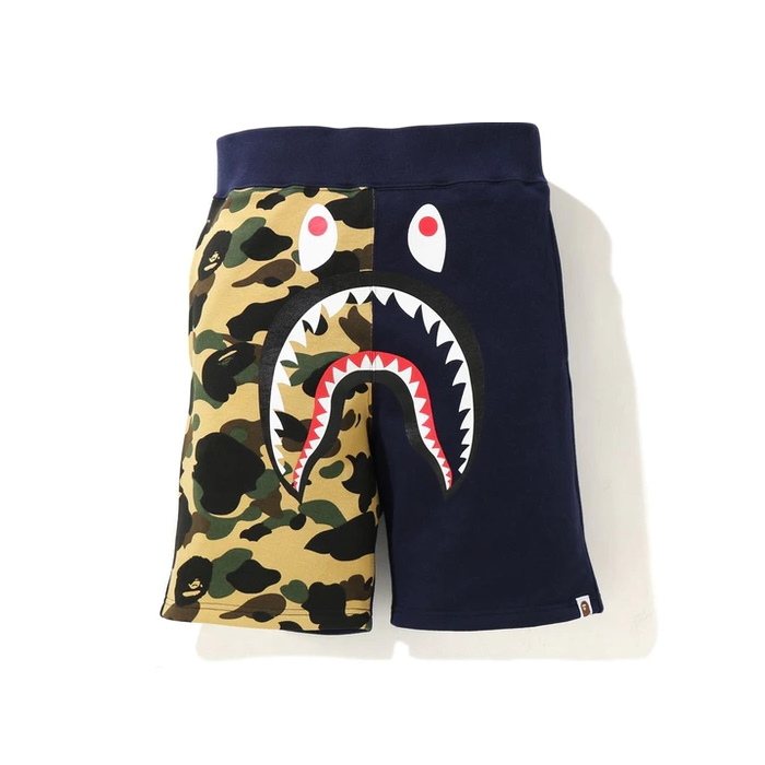 BAPE Shark Sweat Shorts SS21 Navy 1