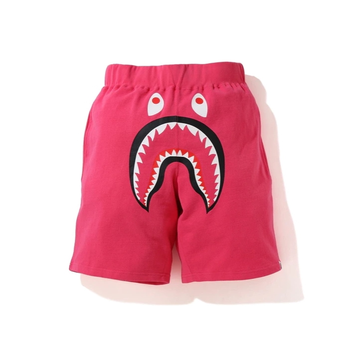 BAPE Shark Wide Sweatshort Pink 1