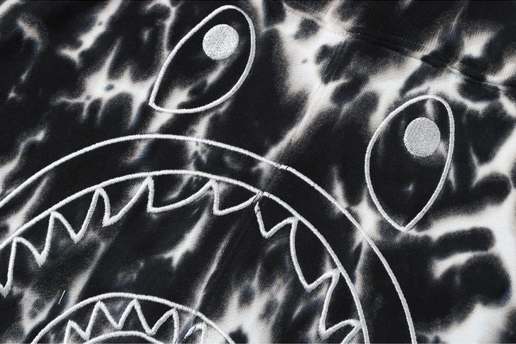 Спортивные шорты BAPE Tie Dye Shark Sweat (SS19) Shorts Black