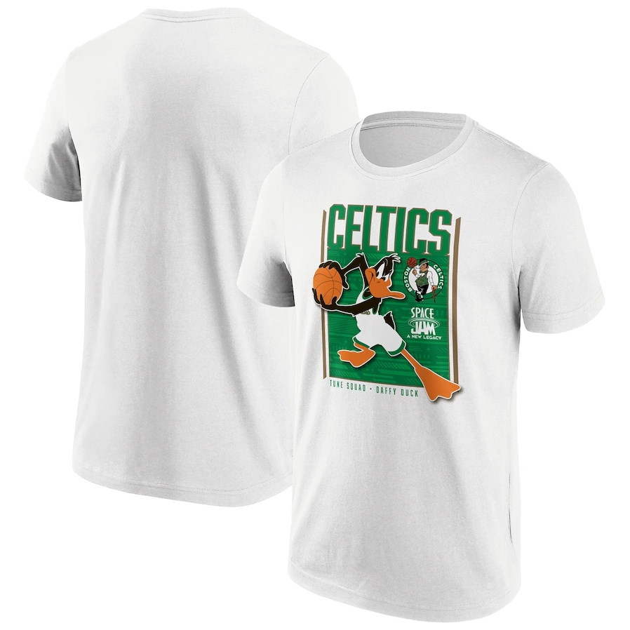 Boston Celtics Fanatics Branded Space Jam Tune Squad Daffy Duck T Shirt Mens 1