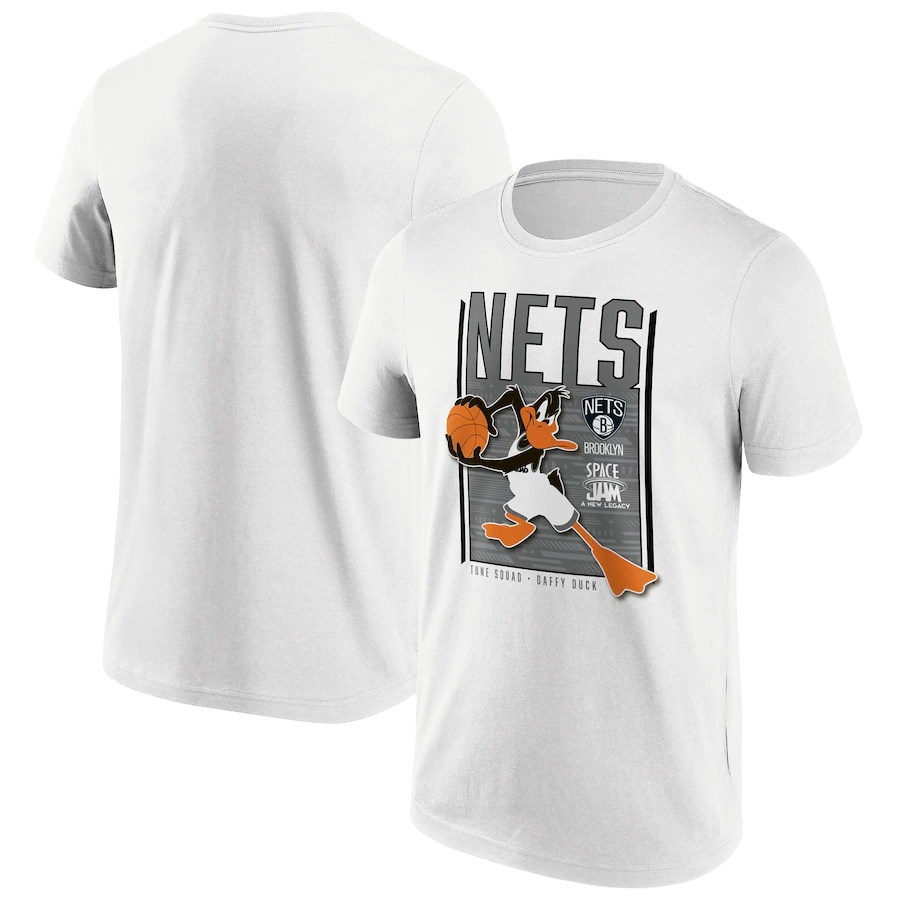Brooklyn Nets Fanatics Branded Space Jam Tune Squad Daffy Duck T Shirt Mens 1