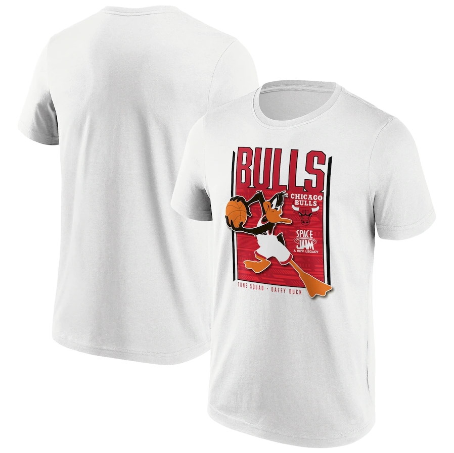 Chicago Bulls Fanatics Branded Space Jam Tune Squad Daffy Duck T Shirt Mens 1