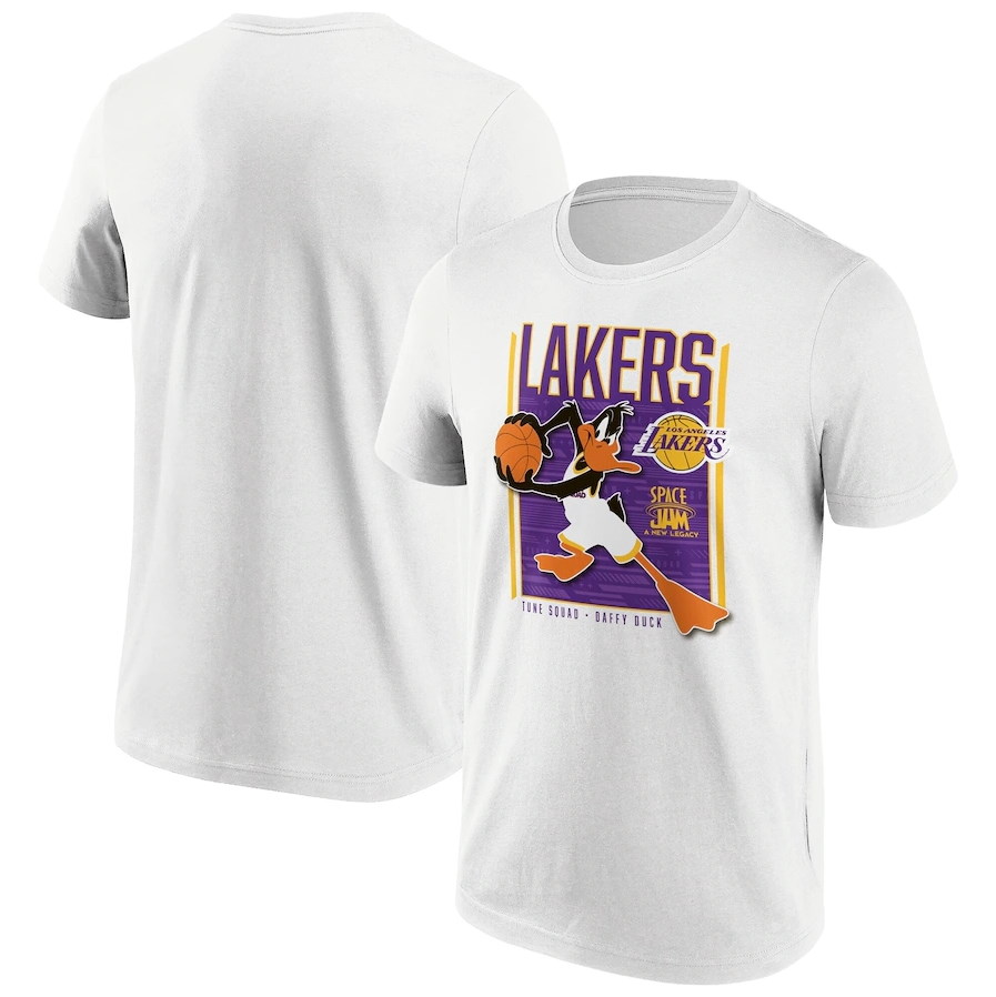 Los Angeles Lakers Fanatics Branded Space Jam Tune Squad Daffy Duck T Shirt Mens 1