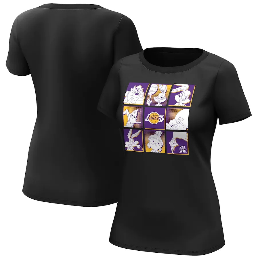 Los Angeles Lakers Fanatics Branded Space Jam Tune Squad T Shirt Womens 1