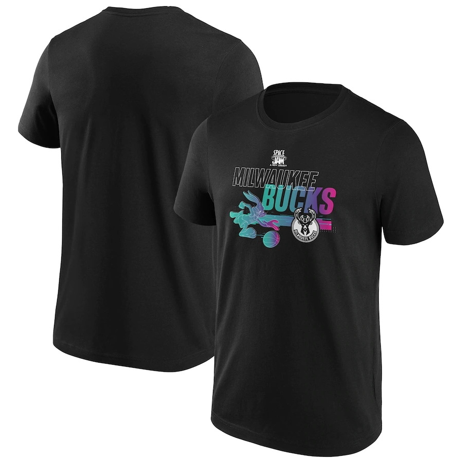 Milwaukee Bucks Fanatics Branded Space Jam Baller Bugs T Shirt Mens 1